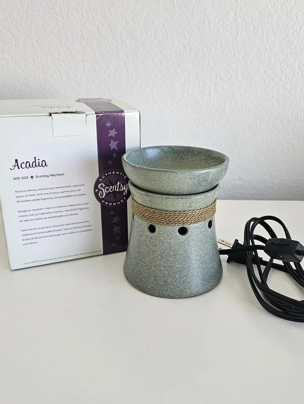 Scentsy | Acadia In Box Wax Warmer Plug In Home Room Ceramic Rustic MSW-ACAD
